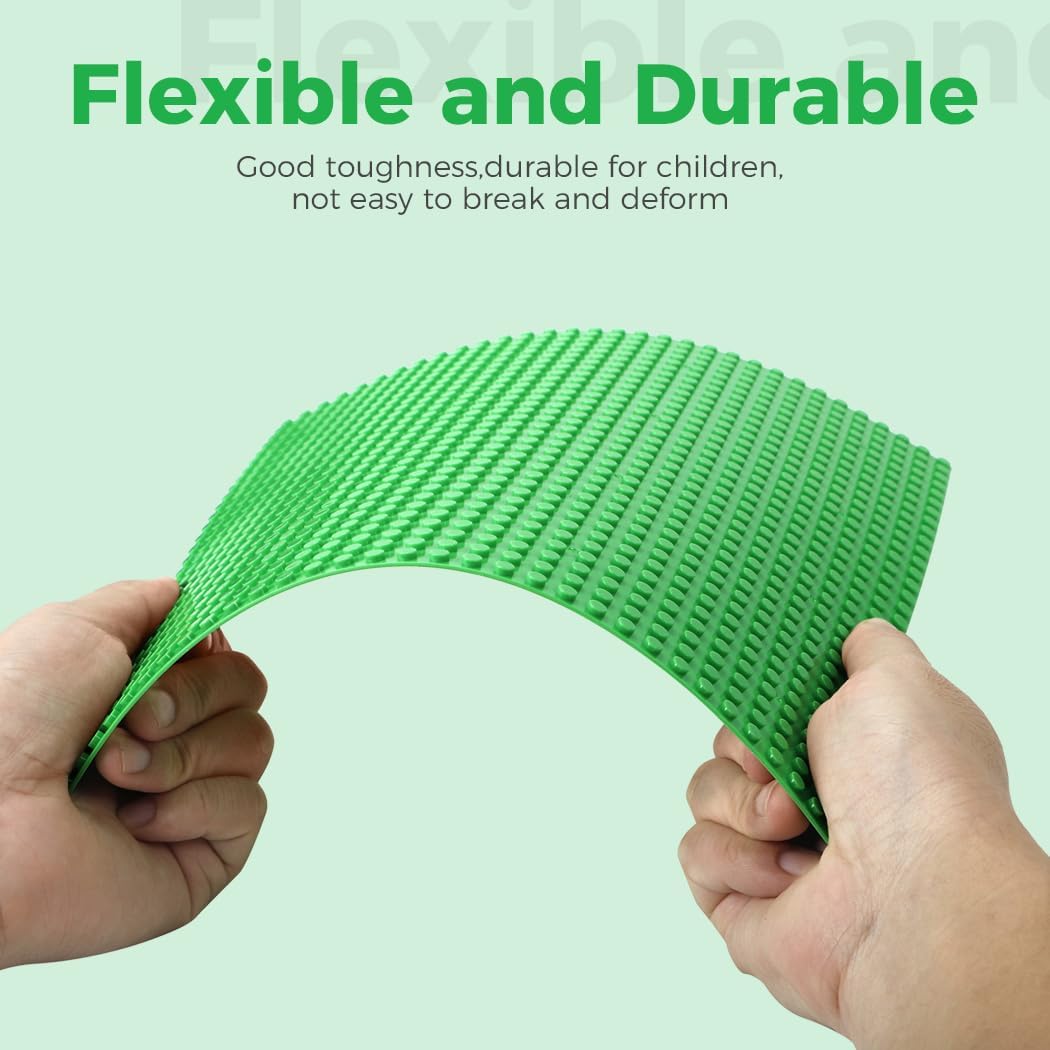 Thumbnail 5 de Etarnfly 8 Platten Set Bauplatte 25 × 25 cm – kompatibel mit vielen Marken, Grau-Grün-Blau Sandgrundplatte