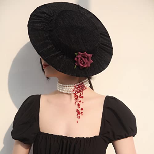 Thumbnail 4 de Handmade Vampire Choker with Dripping Blood Imitation Pearls by Ausdxreky