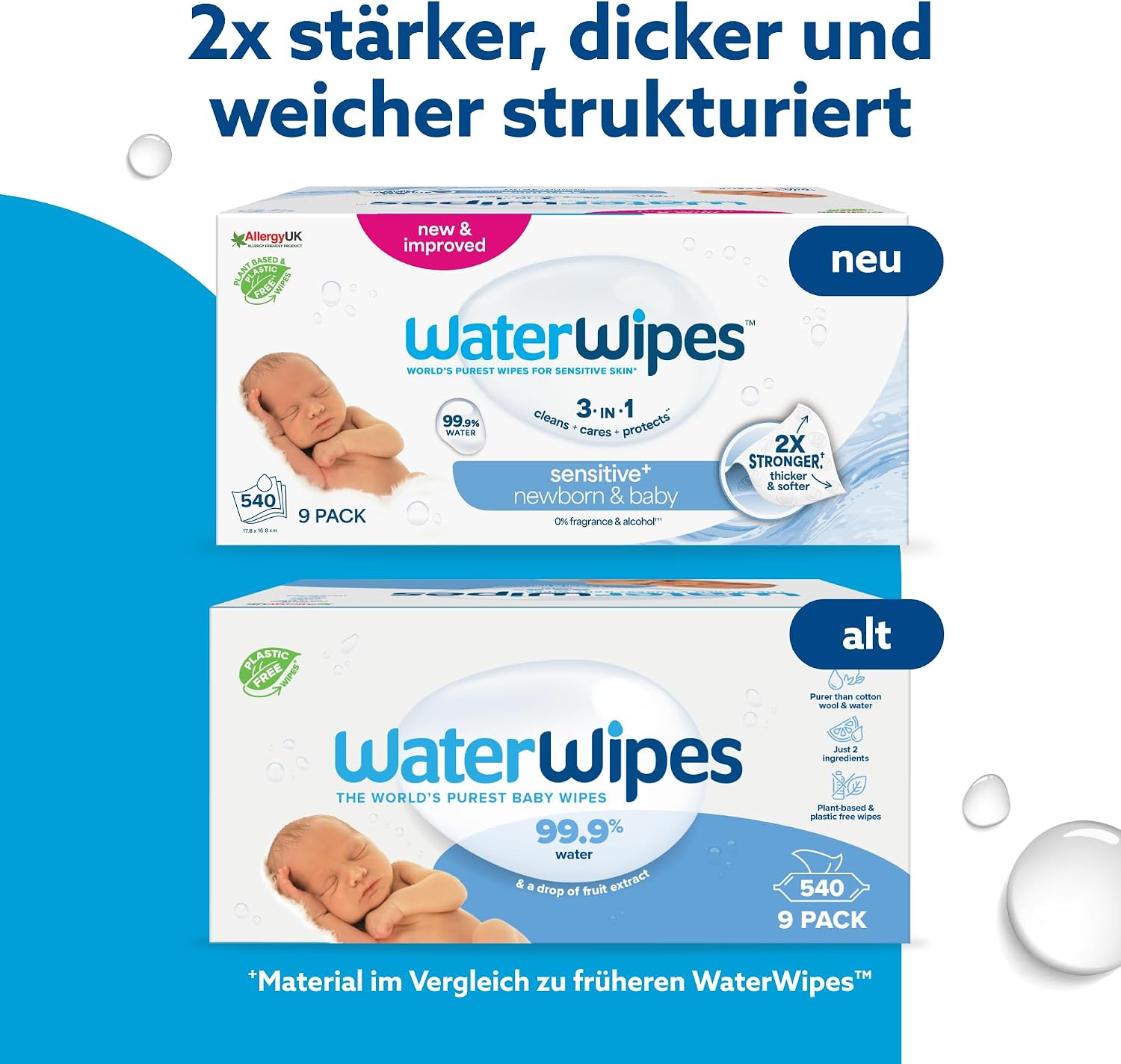 Detalle de WaterWipes Sensitive+ Neugeborene Wipes