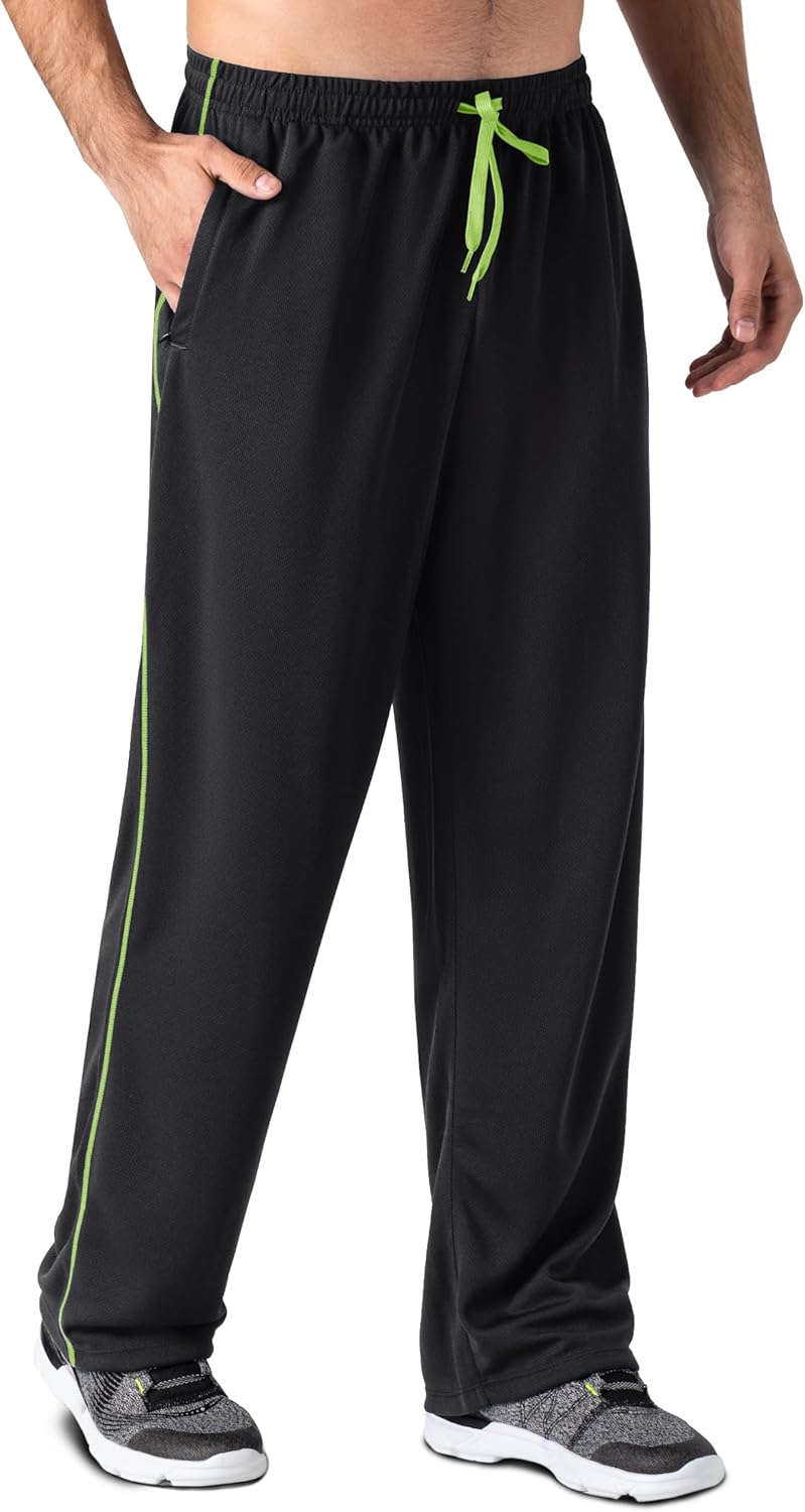 Detalle 2 de EKLENTSON Herren Trainingshose Jogginghose mit Mesh und Reißverschluss-Taschen