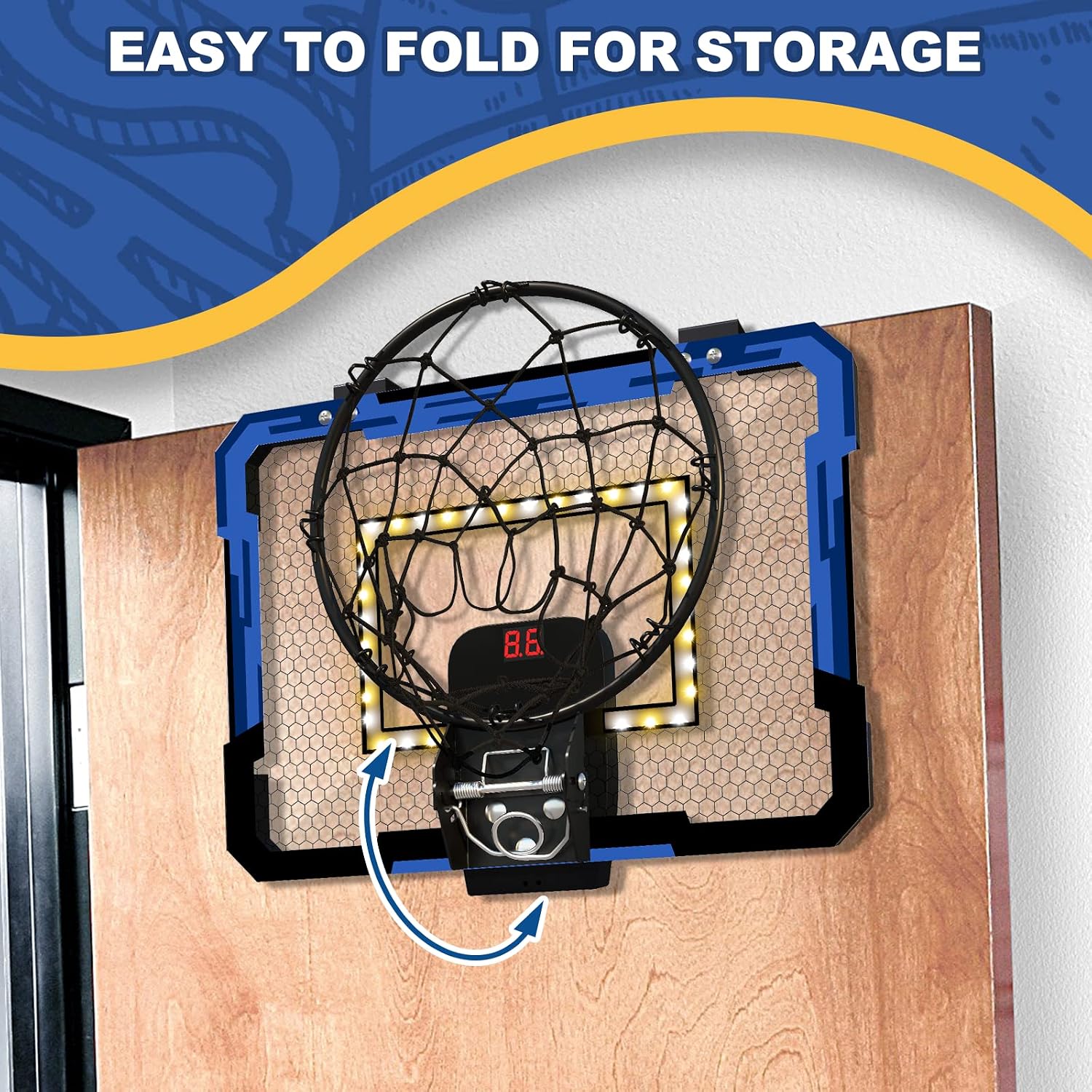 Detalle 2 de QDRAGON Mini Basketball Hoop with Steel Rim