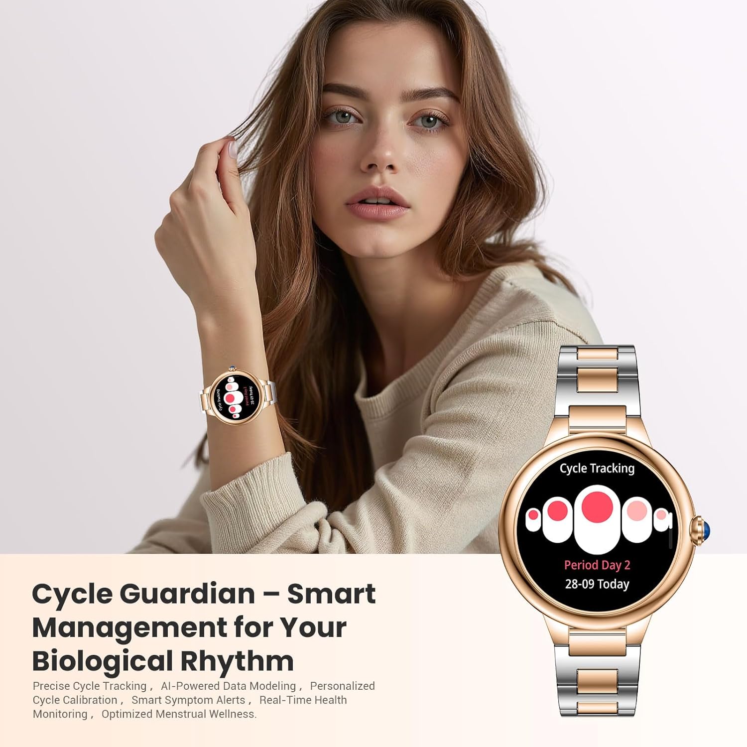Detalle 1 de 2026 Upgrade Smart Watch for Women 1.19" AI Fitness Tracker