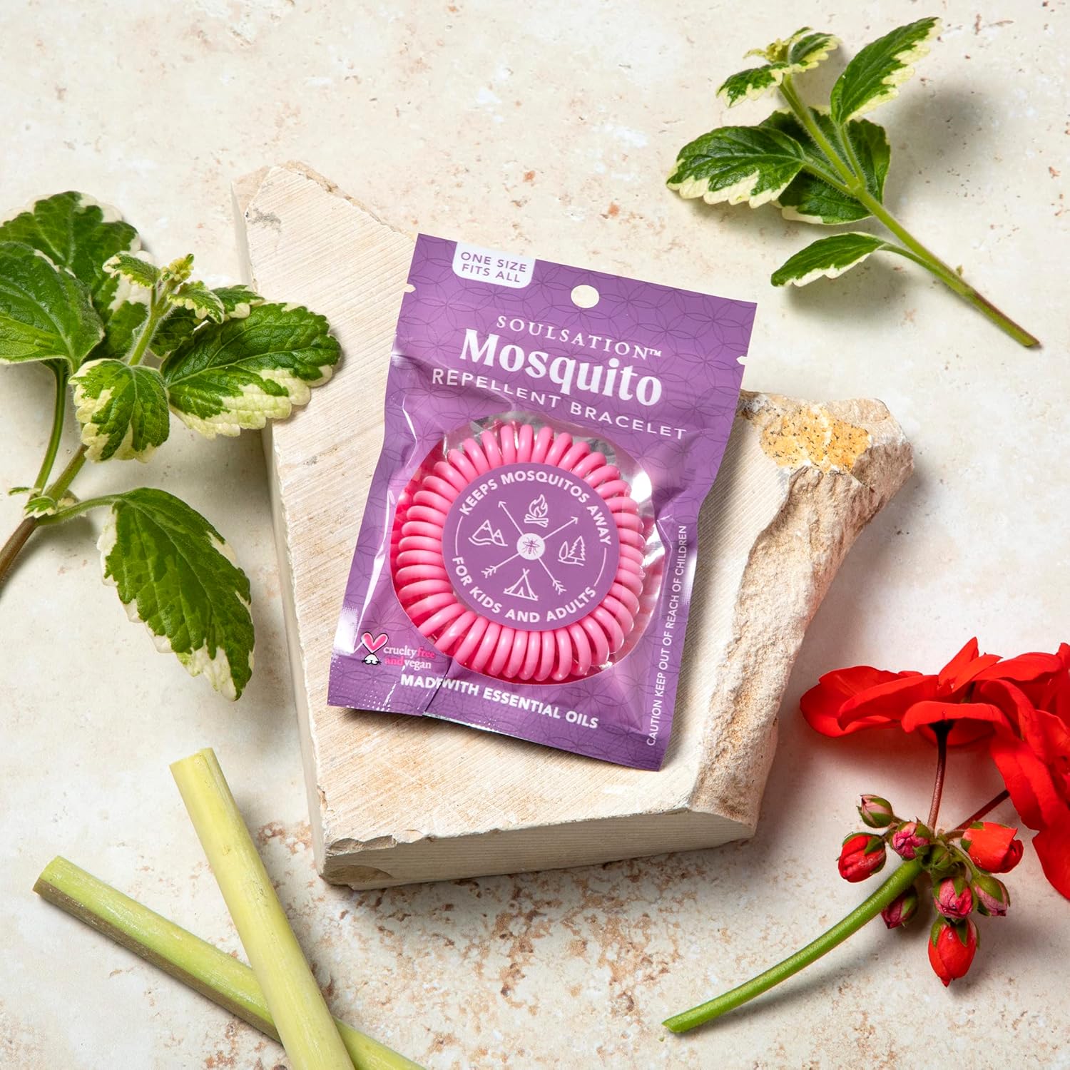 Detalle de SoulSation 15 Pack Mosquito Repellent Bracelets — DEET-Free, for Kids & Adults