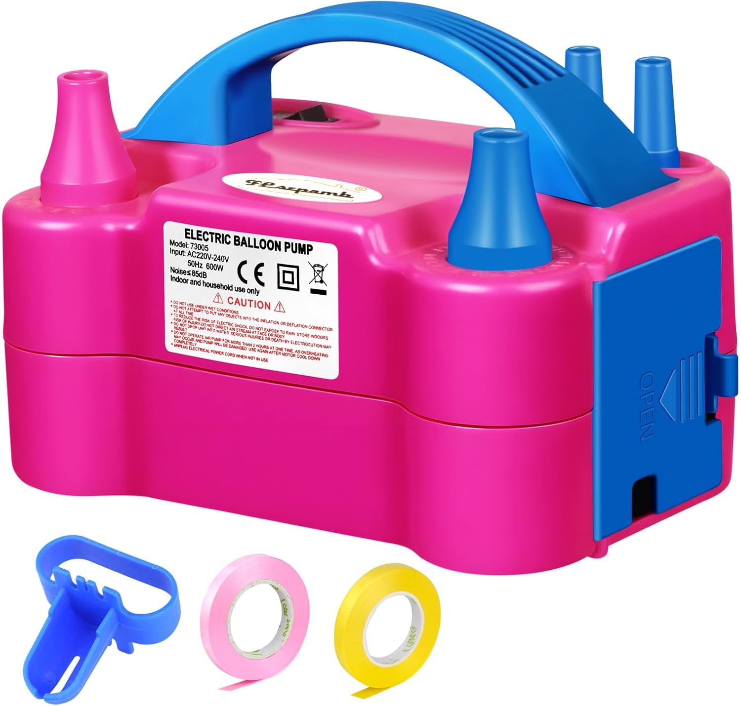 Detalle de FLSEPAMB Pompe à Ballons électrique 600W — Gonfleur portable avec 2 buses et 2 modes