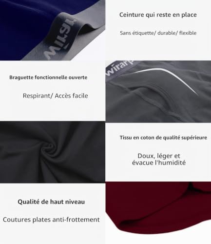 Thumbnail 5 de wirarpa Boxer Homme Coton – Lot de 4, with Braguette Ouverte, Taille XXL