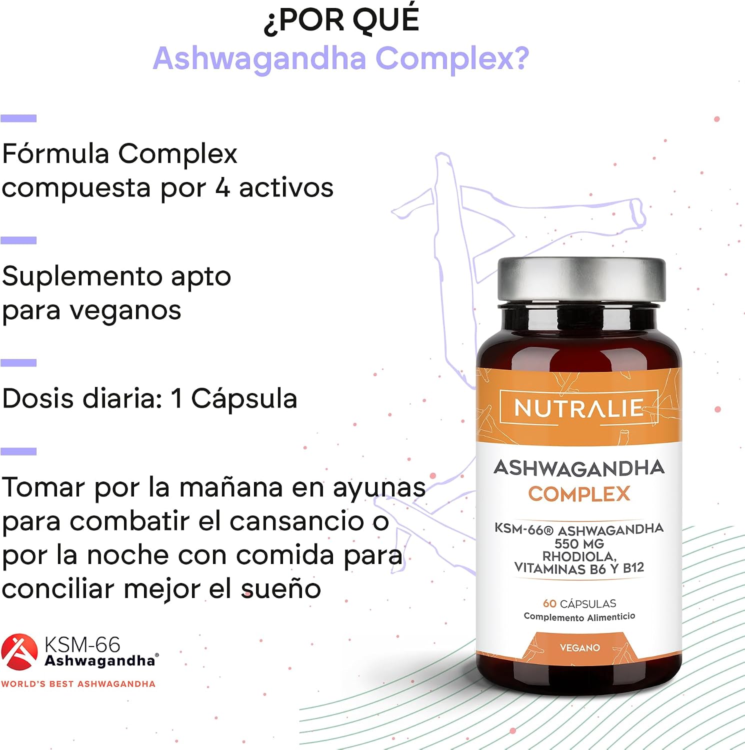 Thumbnail 2 de Nutralie Ashwagandha KSM-66 con Rhodiola y Vitaminas