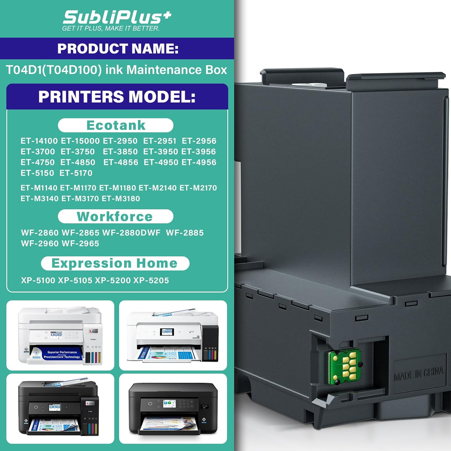 Detalle de SubliPlus+ T04D1/C13T04D100 Ink Maintenance Box for EcoTank Printers
