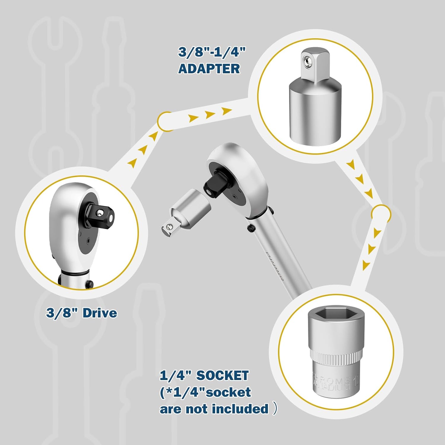 Thumbnail 6 de VANPO Drehmomentschlüssel Set 3/8 Zoll (5–60 Nm) für Fahrrad, Motorrad & Zündkerzenwechsel