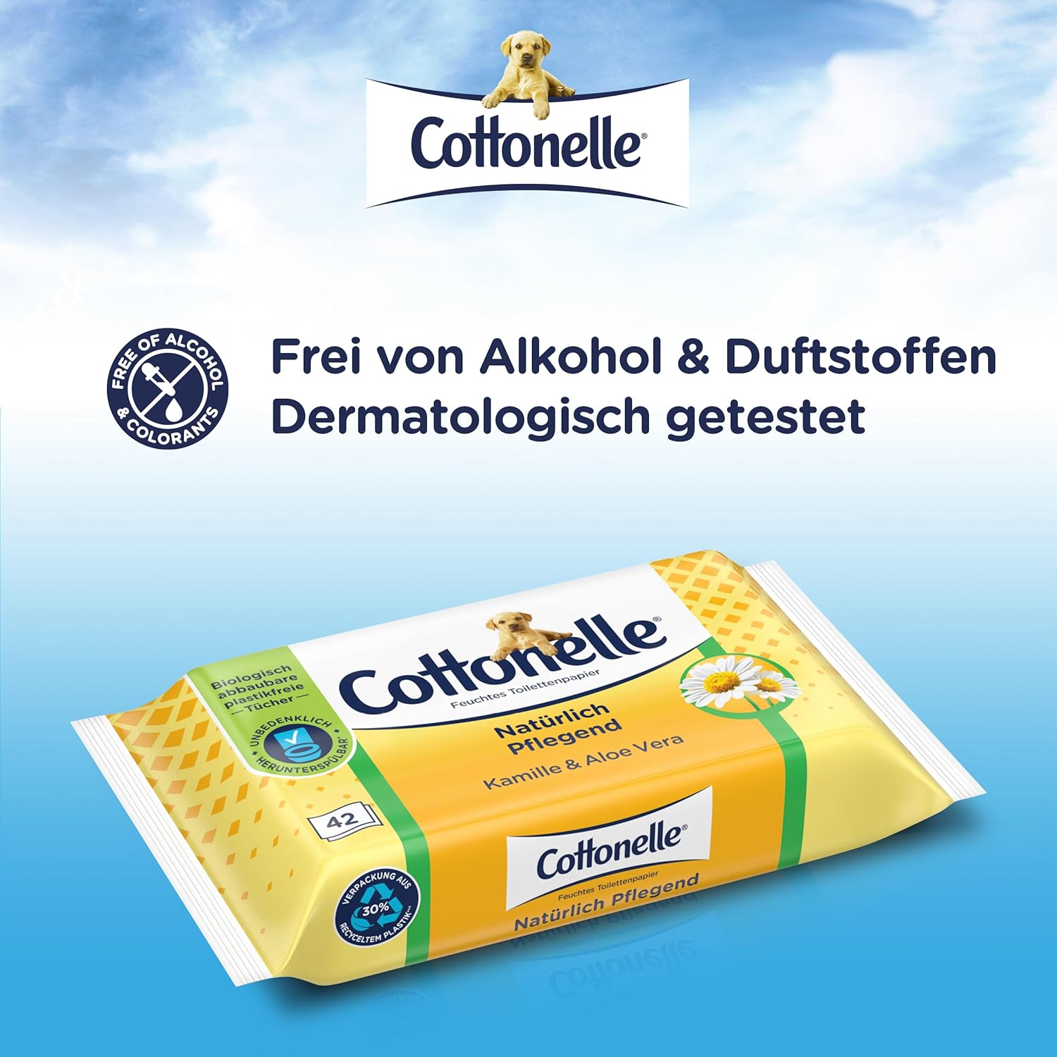 Detalle 2 de Cottonelle Feuchtes Toilettenpapier 504 Tücher 🧻