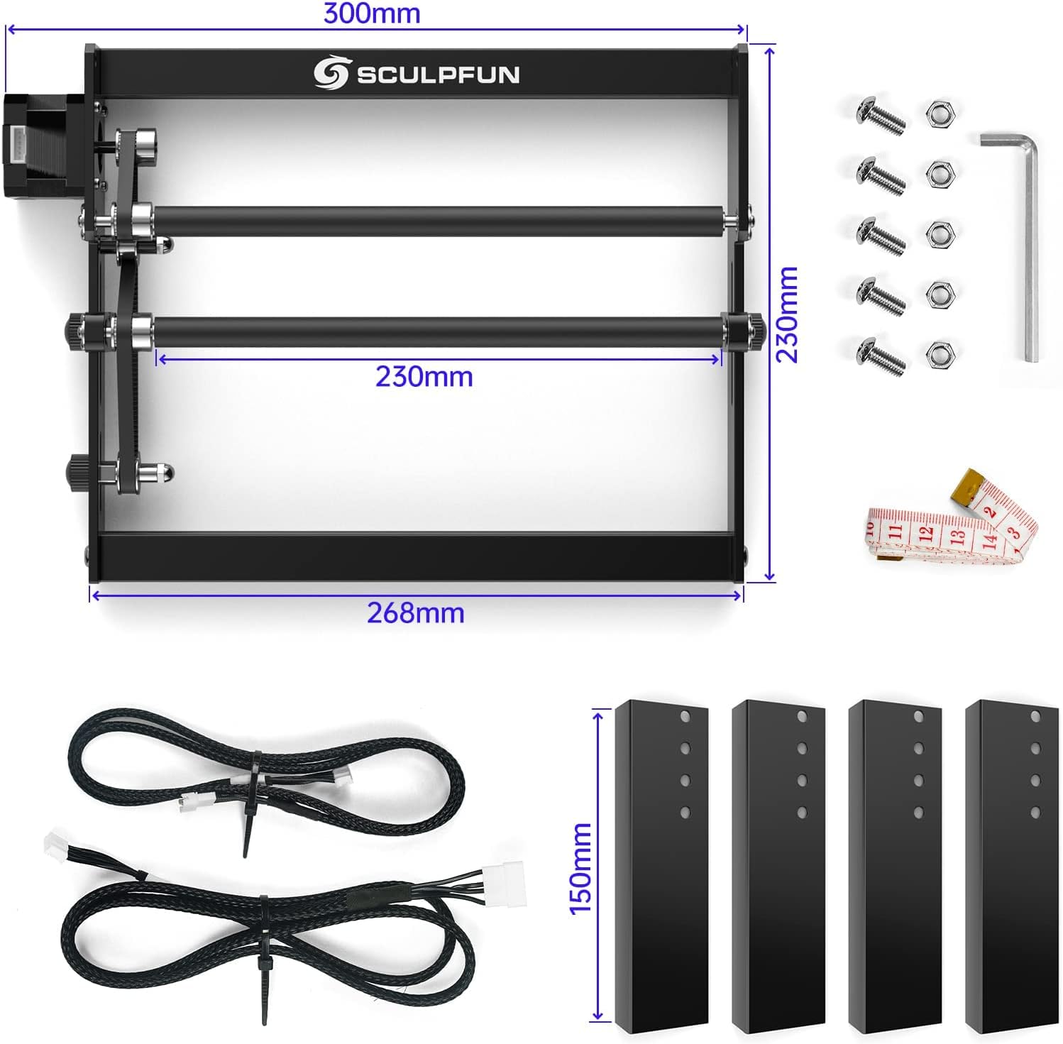 Thumbnail 6 de SCULPFUN Rouleau Rotatif Laser d’axe Y pour S9, S10 et S30 — gravure cylindrique jusqu’à 360°