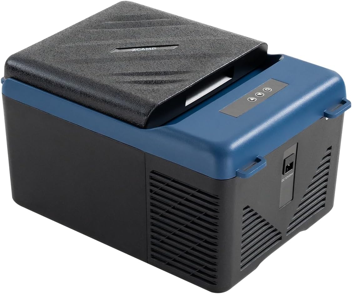 Detalle de zcamp KI9,9L Compressor Car Refrigerator: Portable 12/24V Cooler for Road Trips