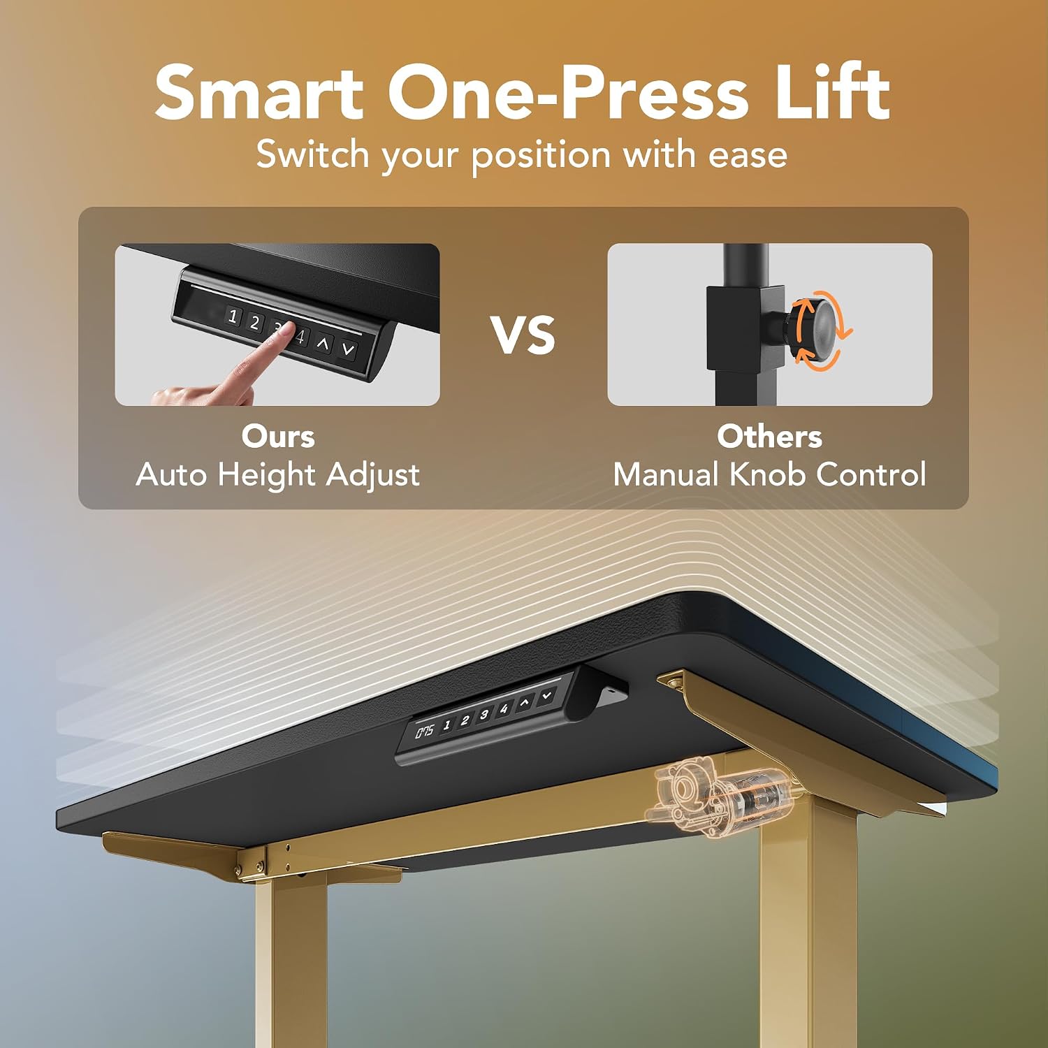 Detalle de HUANUO Electric Standing Desk 32-inch