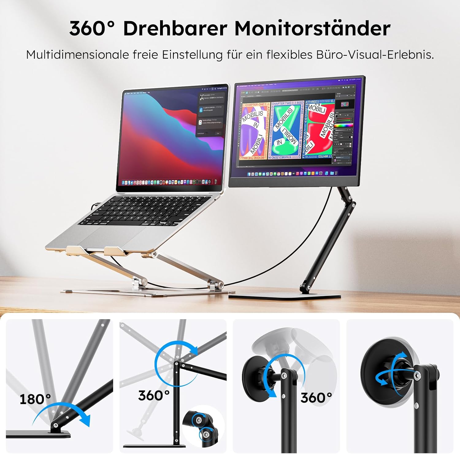 Thumbnail 1 de Dopesplay Portable Monitor 15,6 Zoll FHD mit Magnetständer