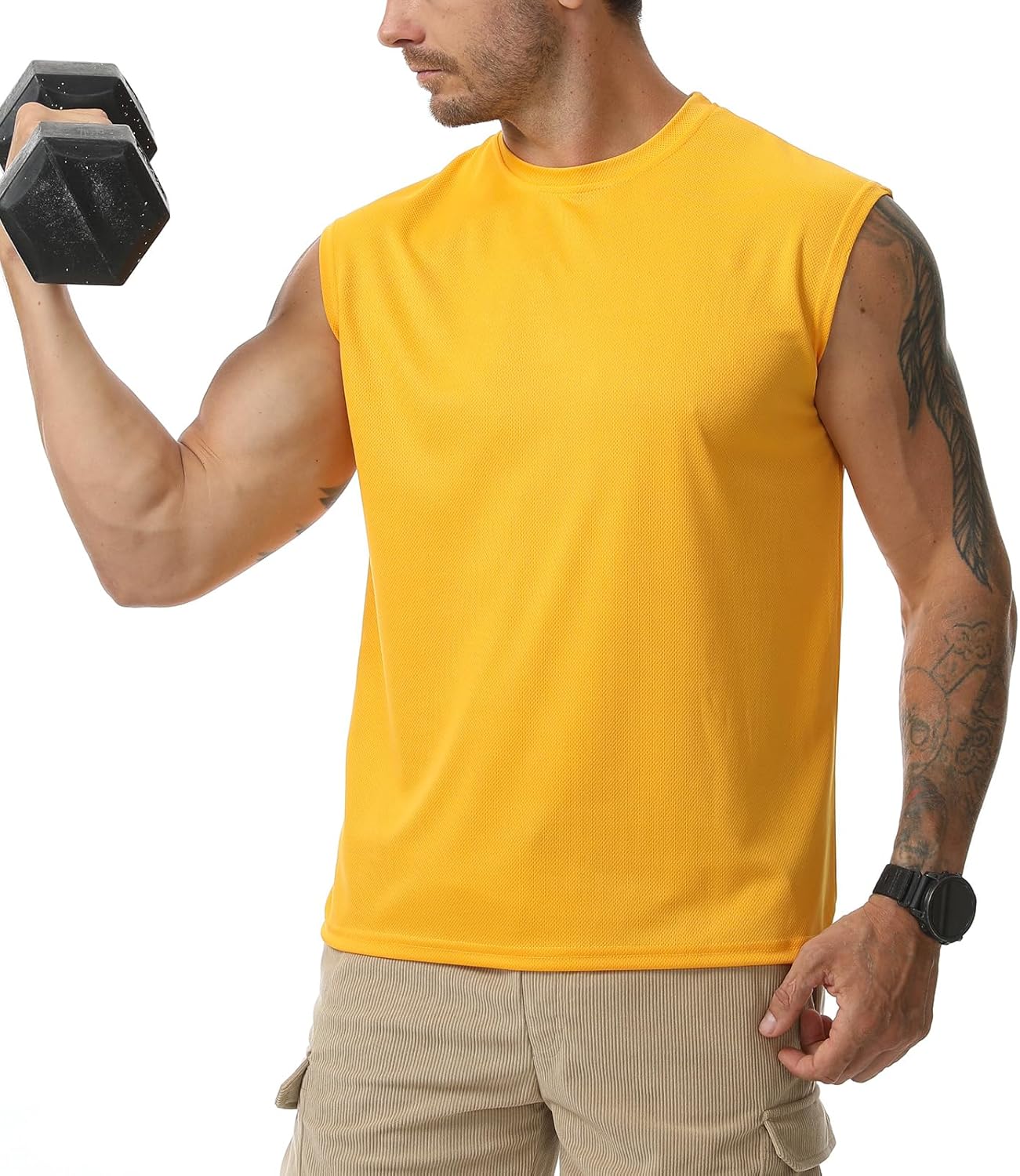 Thumbnail 1 de Suwangi 3 Pezzi Canotte da Uomo – Sportive per Palestra, Allenamento e Outdoor