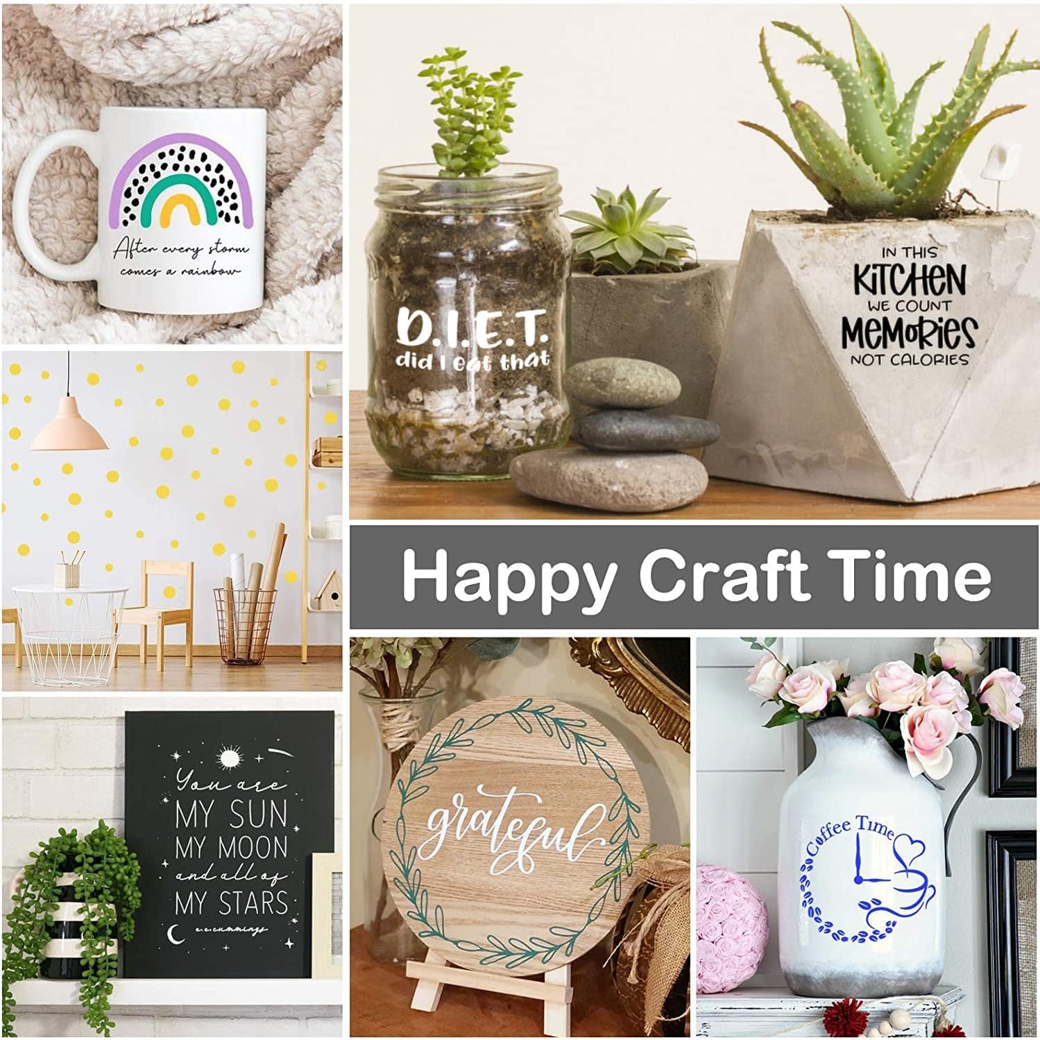 Detalle de HTVRONT Yellow Permanent Vinyl 12" x 14ft – Glossy Adhesive Vinyl for Cricut, Silhouette and more