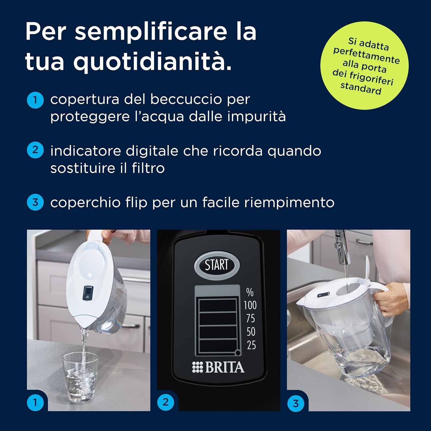 Thumbnail 2 de BRITA caraffa filtrante Marella MAXTRA 3x filtri acqua Pure Performance: praticità e filtrazione affidabile