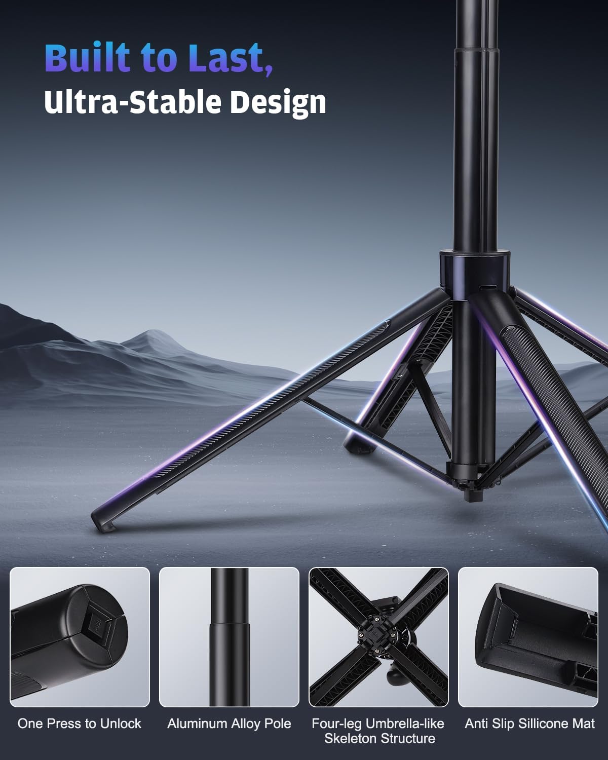 Thumbnail 6 de Avaspot 71" Phone Tripod with LED lights