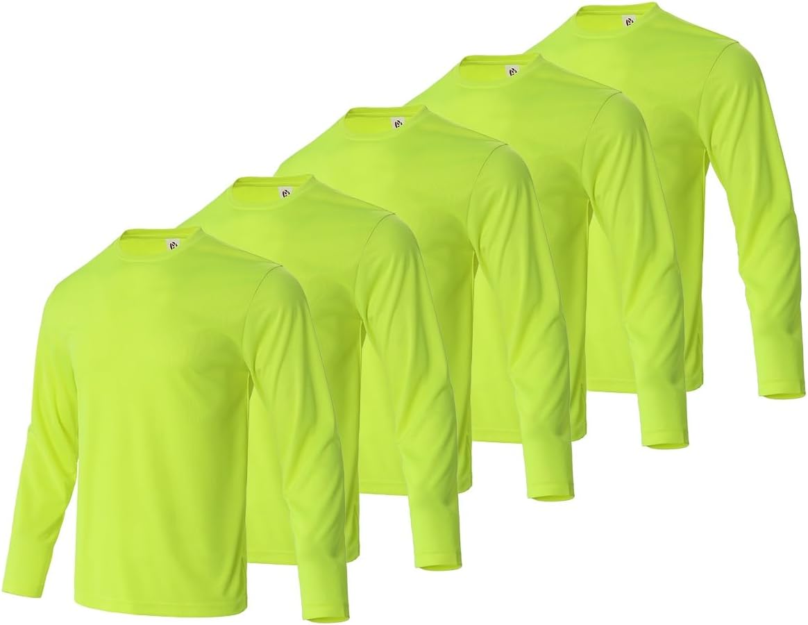 Detalle de Facitisu Men Long Sleeve Pack: Quick Dry Athletic Tee for Running and Training