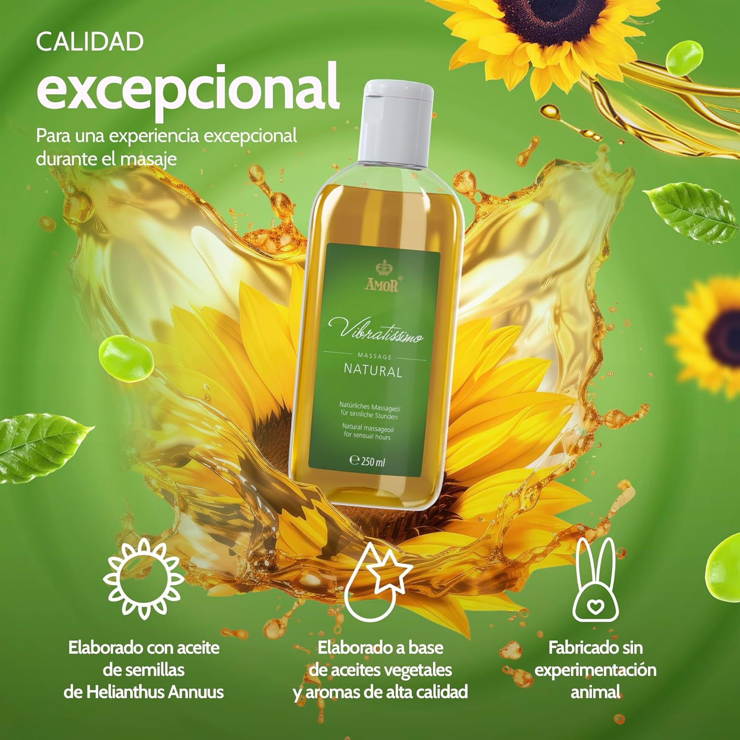 Detalle 2 de Vibratissimo "Natural" - Aceite de Masaje Afrodisíaco y Erótico