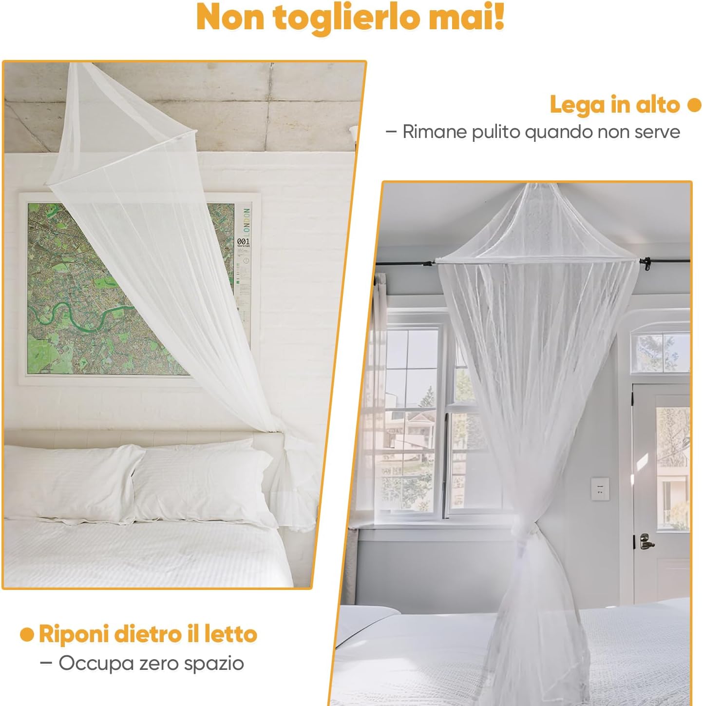 Thumbnail 6 de Sekey Zanzariera per letto 60x220x850 cm con 1 ingresso – installazione facile e veloce