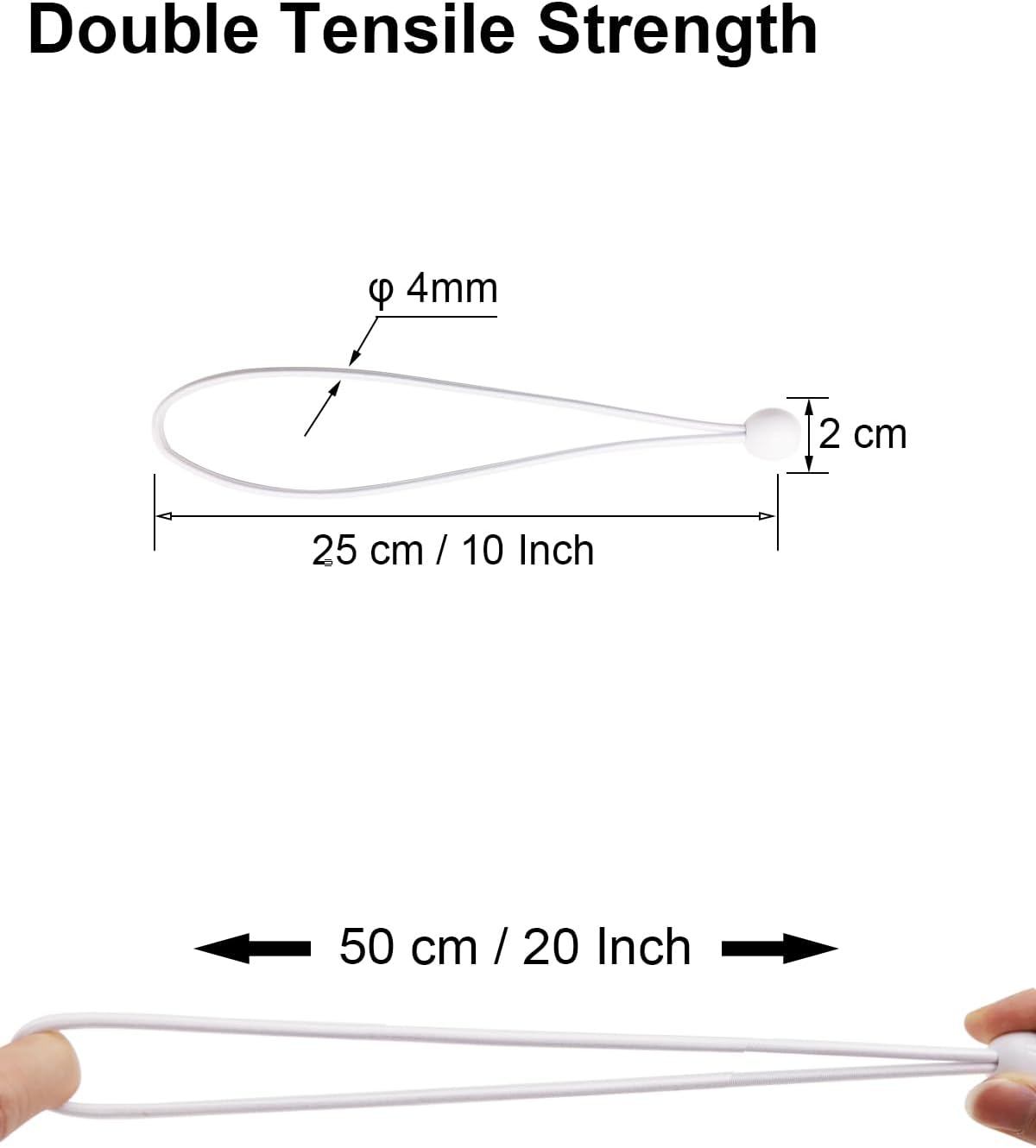 Thumbnail 2 de WMZOBH Spanngummis mit Kugel 25cm – 50 Stück
