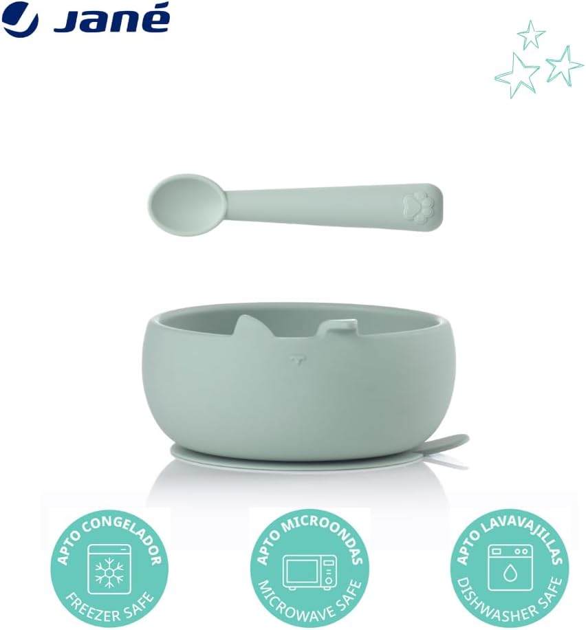 Thumbnail 1 de Jané Bol et Cuillère en Silicone avec Ventouse – Set repas pratique pour bébé