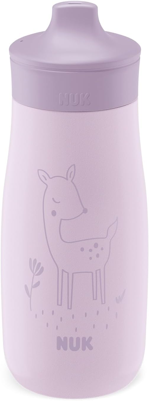 Detalle de NUK Mini-Me Sip Tazza 9+ mesi 300 ml in acciaio inox con beccuccio antigoccia Lilac Deer
