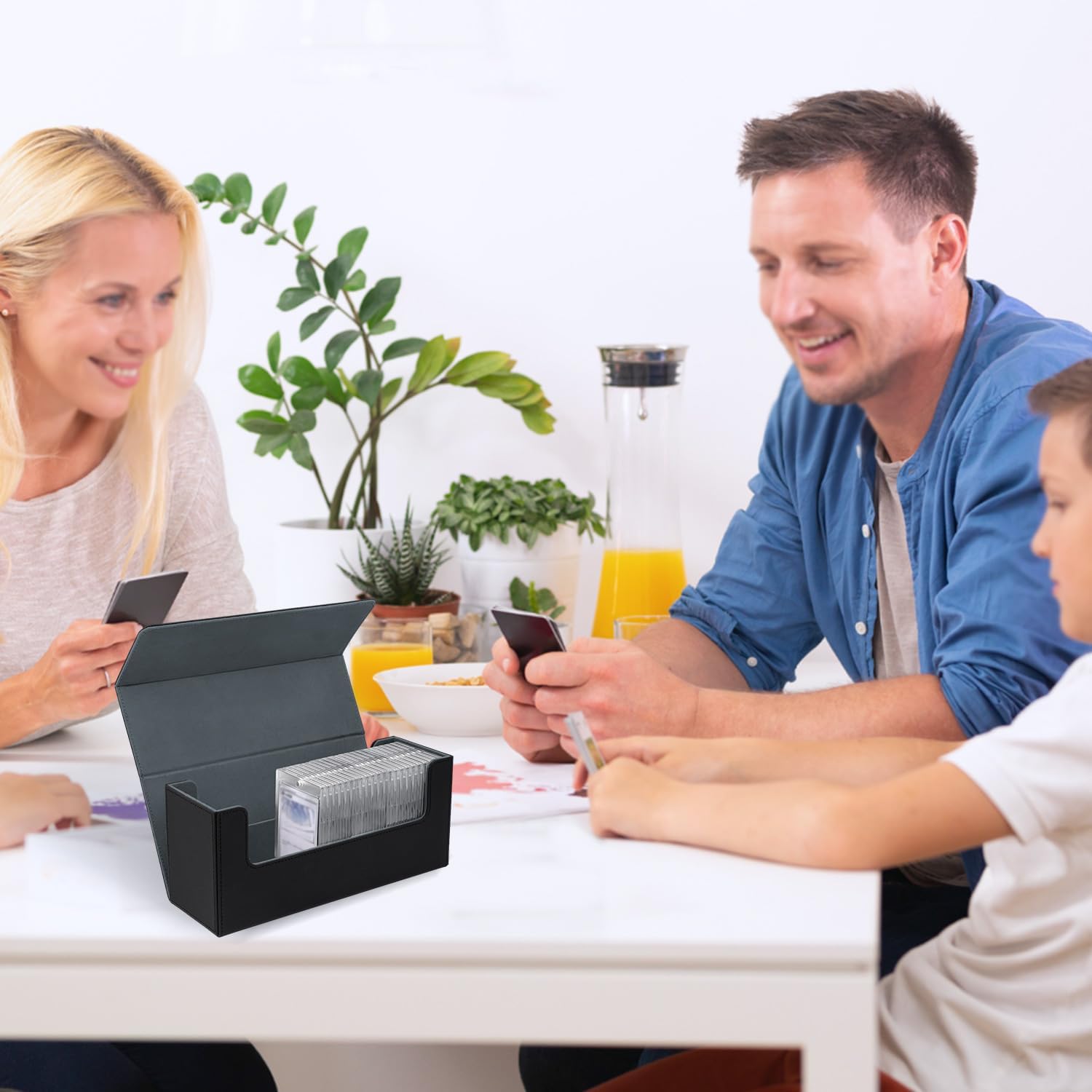 Thumbnail 6 de Tolesum Card Deck Box für MTG – magnetische Kartenbox aus PU-Leder (für 580+ Sammelkarten, schwarz/grau)