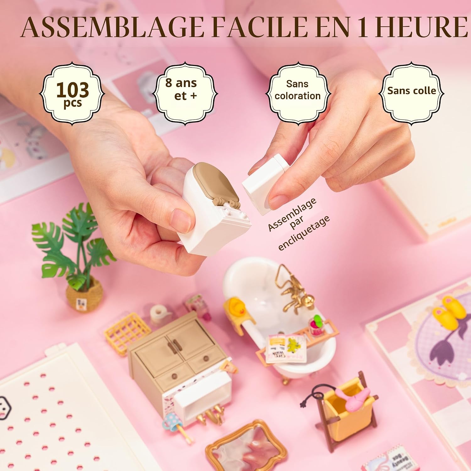 Thumbnail 6 de Rolife Kit de maison miniature à faire soi‑même – salle de bain à bulles Pop