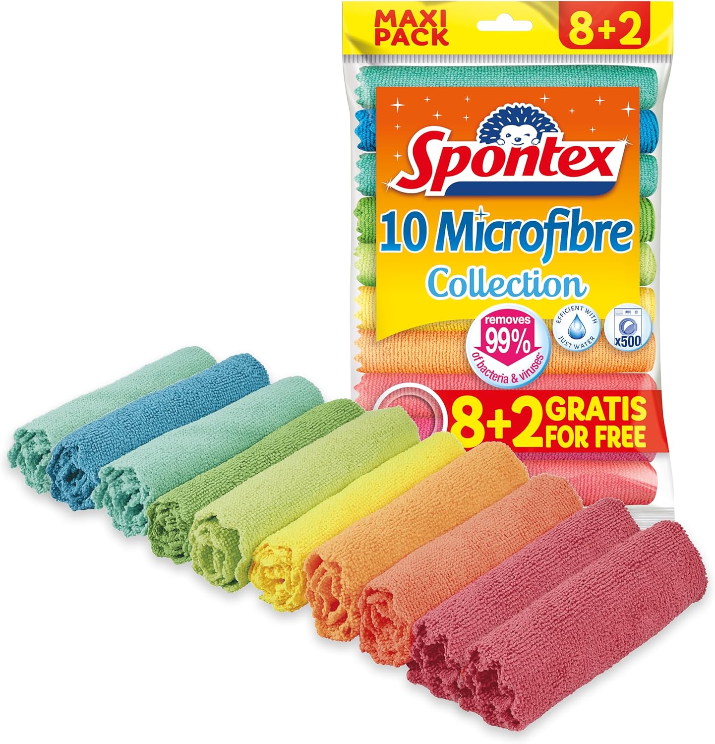 Spontex Mikrofaser Allzwecktücher 8+2