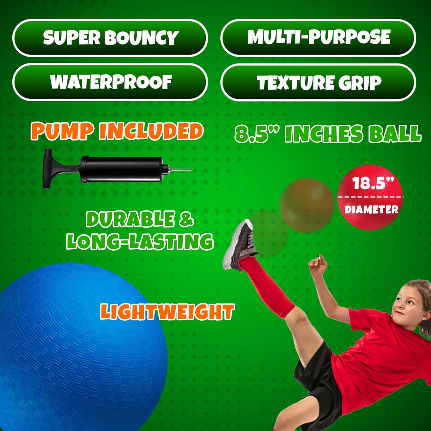 Thumbnail 2 de Red & Blue Kickball Set 9-Inch