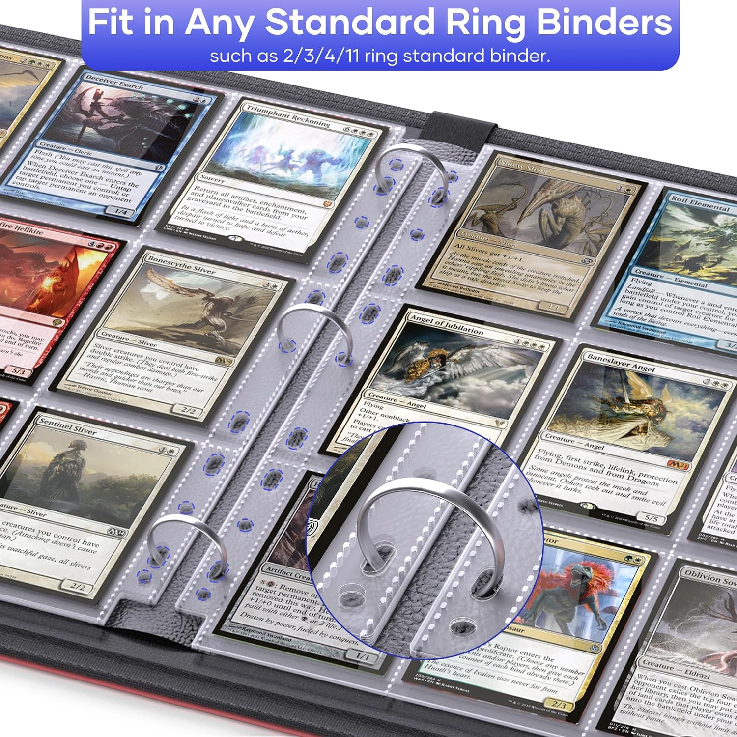 Thumbnail 3 de 40 Pack 9 Pocket Page Protectors for 3 Ring Binder – Double-Sided Card Pages (720 Slides) for MTG, Baseball, and More