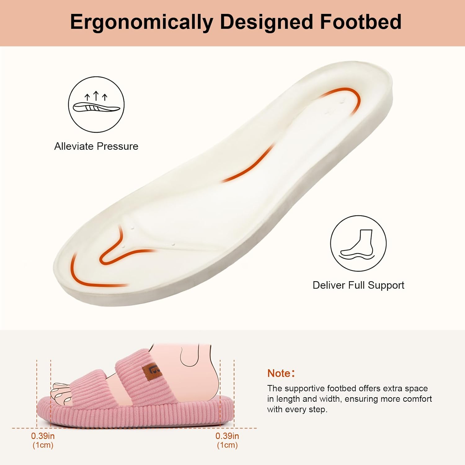 Thumbnail 3 de LongBay Slippers for Women Memory Foam Open Toe Slide