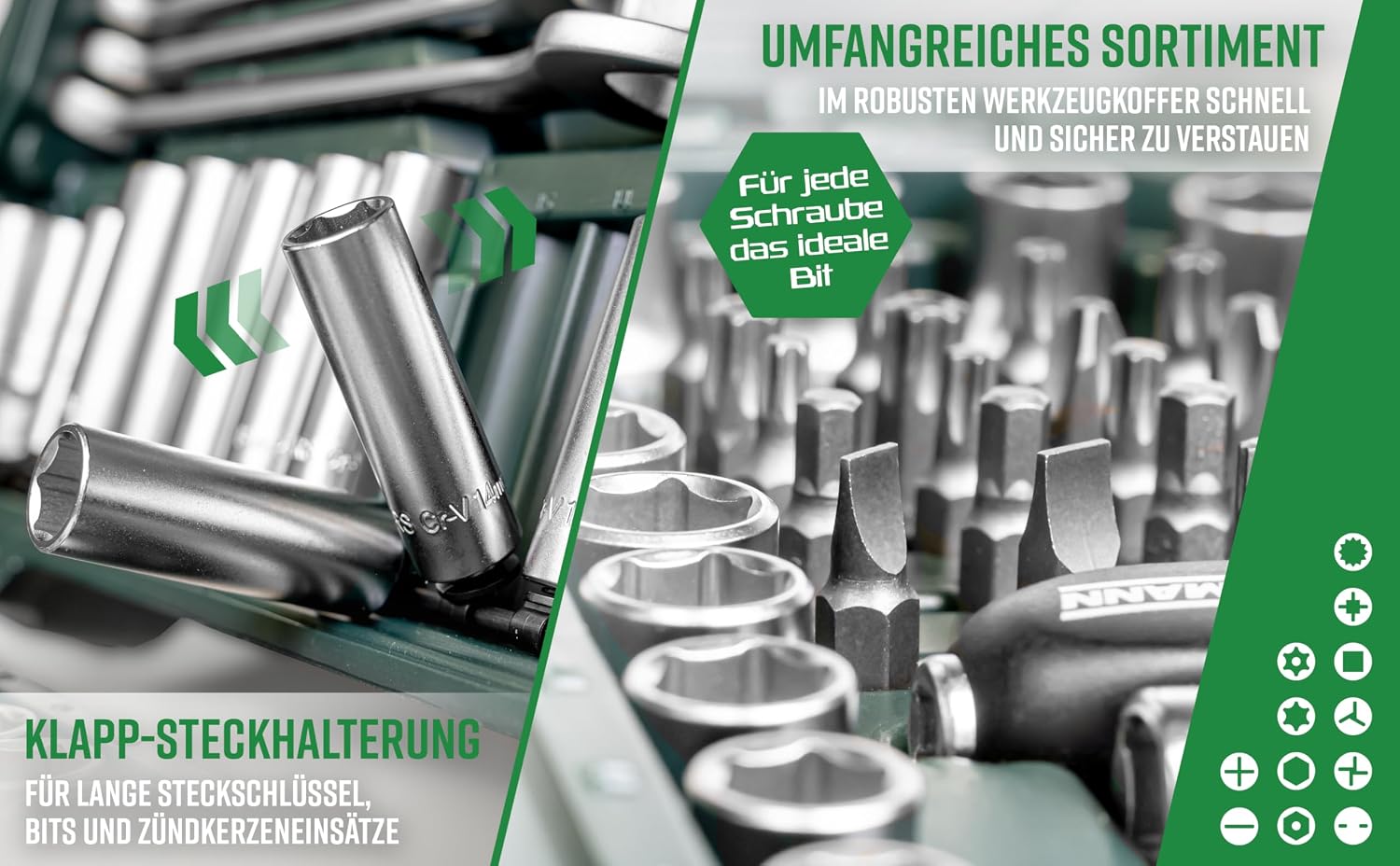 Thumbnail 3 de Mannesmann M98430 - Maletín de herramientas completo