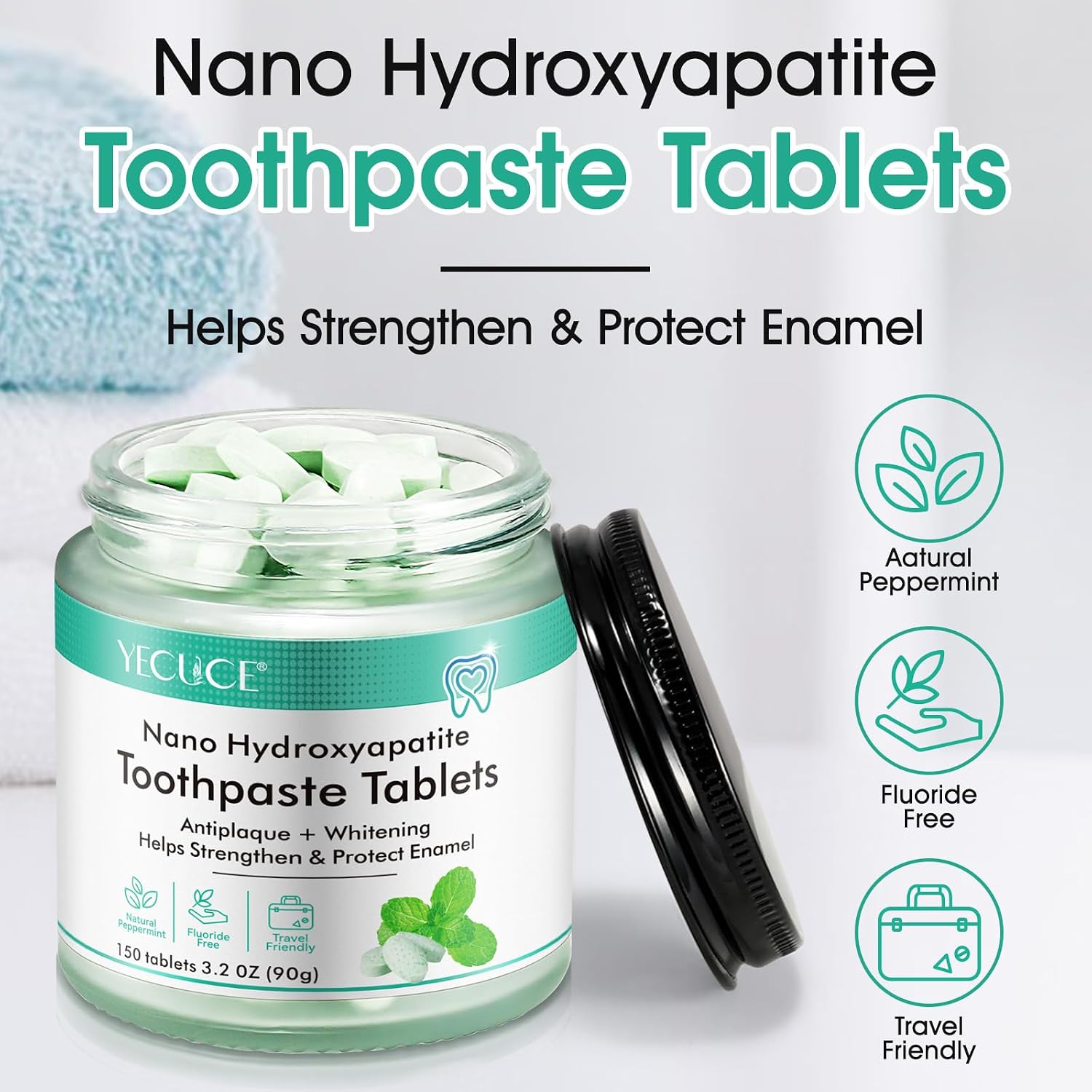 Detalle 2 de Nano Hydroxyapatite Toothpaste Tablets 150 Tabs UK