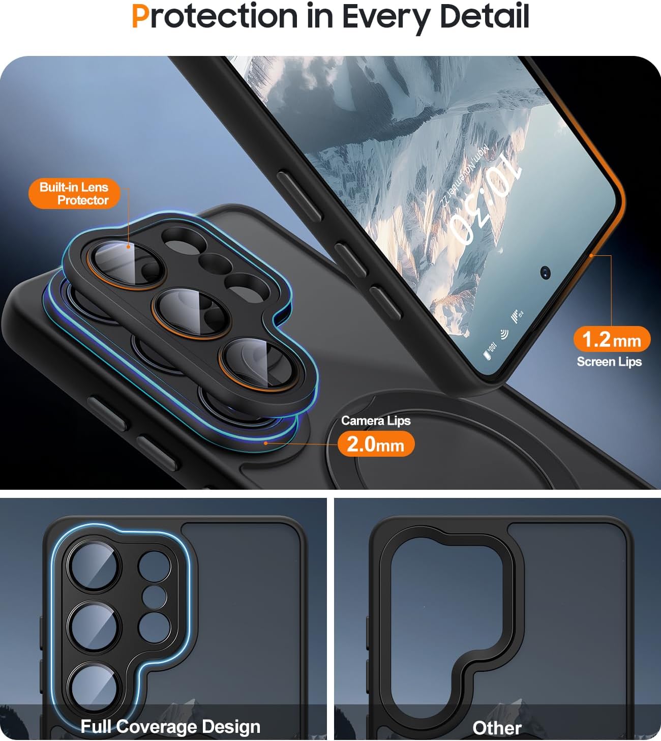 Detalle de JAME Samsung Galaxy S26 Ultra case with MagSafe