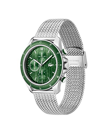 Thumbnail 1 de Lacoste Orologio Neo Heritage Cronografo al Quarzo da Uomo, Cinturino Acciaio Inossidabile Argentato – 2011255