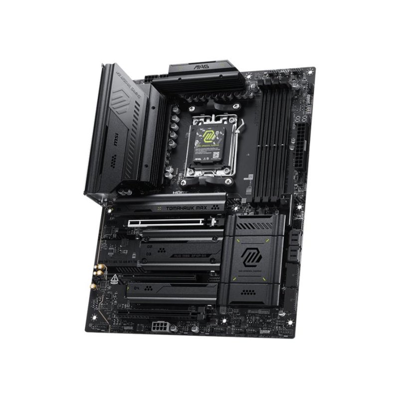 Detalle de MSI MAG X870E TOMAHAWK MAX WIFI: placa base ATX AM5 con conectividad de última generación