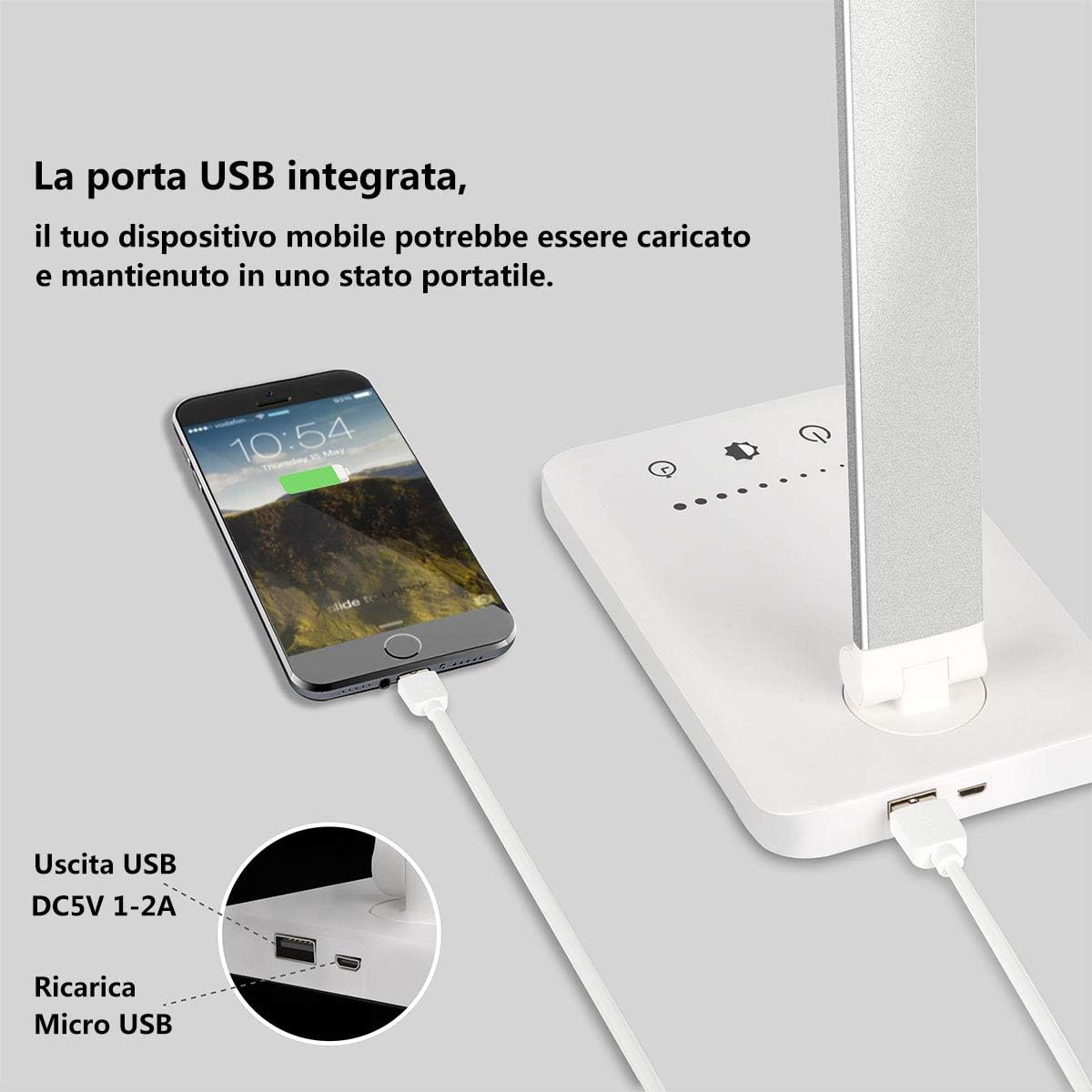 Thumbnail 3 de oxylops Lampada da Scrivania LED Protezione Occhi 10 livelli