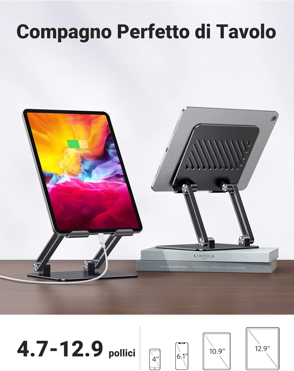 Thumbnail 5 de UGREEN Supporto per Tablet da Tavolo 4,7"–12,9": versatilità e stabilità in un design pieghevole