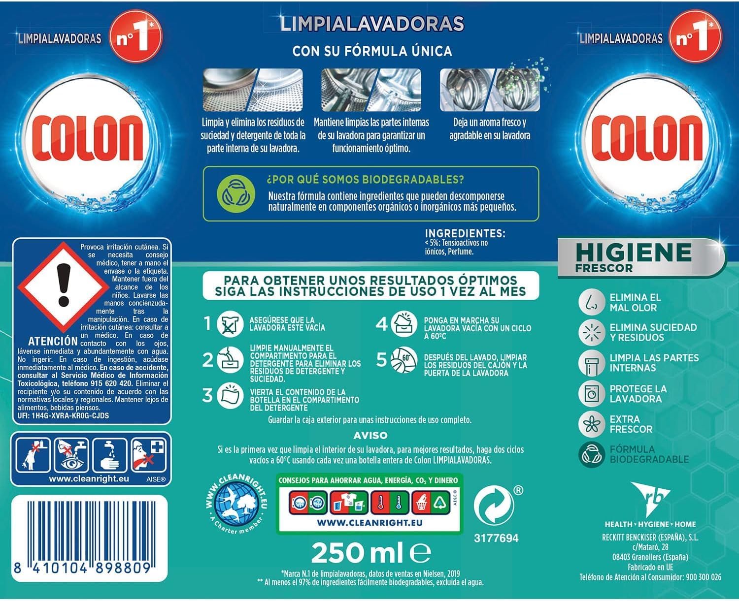 Thumbnail 2 de Colon Limpialavadoras Higiene 4 unidades