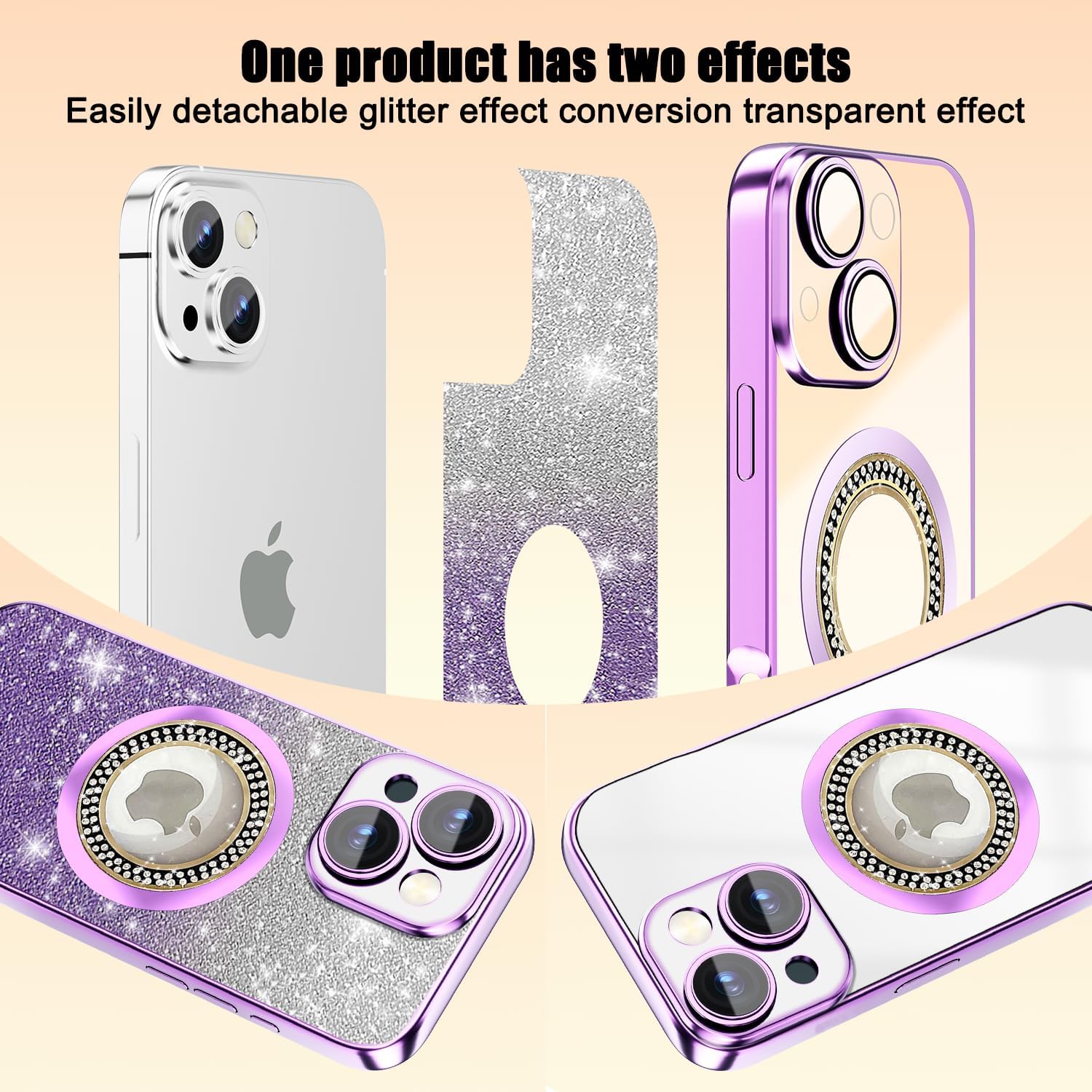Detalle 2 de iPhone 13 glitter magnetic case