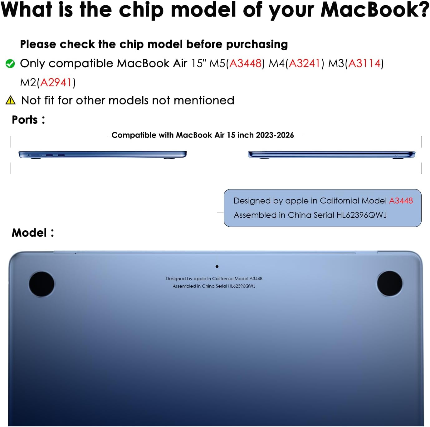 Detalle 2 de eleger Case for MacBook Air 15-inch (M2–M5) in Midnight Transparent