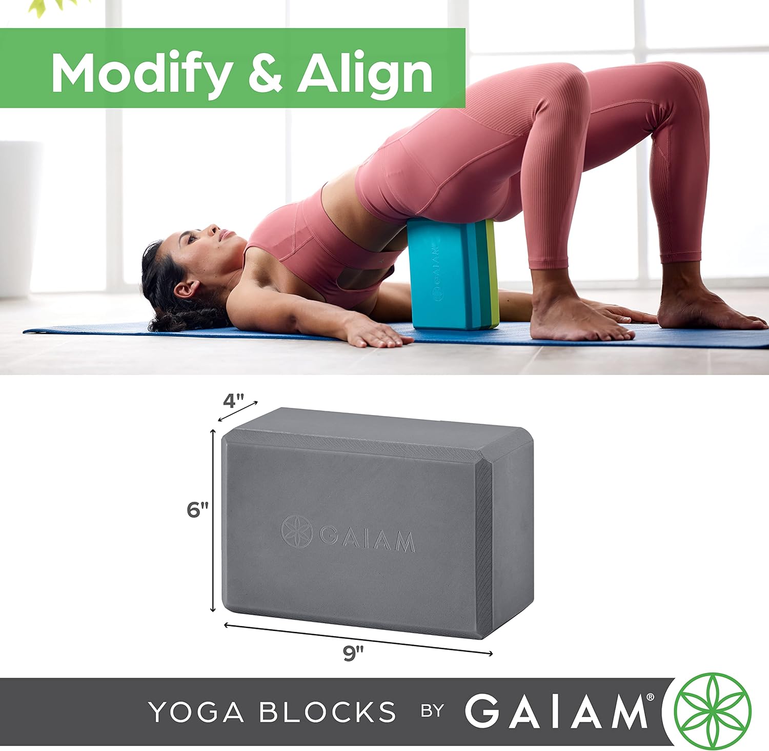 Thumbnail 6 de Gaiam Yoga Block supportive foam block 🧘