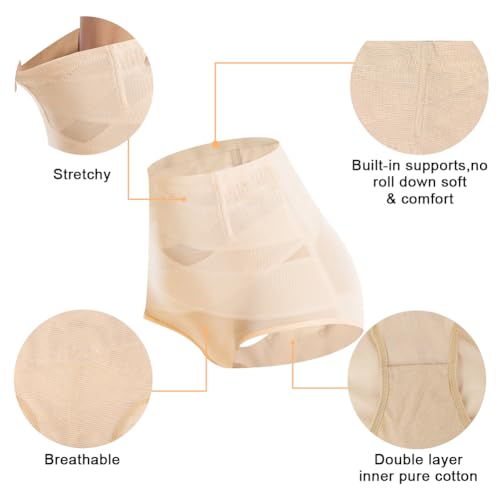Detalle de DiULi Mujer Shapewear Braguitas: Braga Faja sin costuras para abdomen en color piel