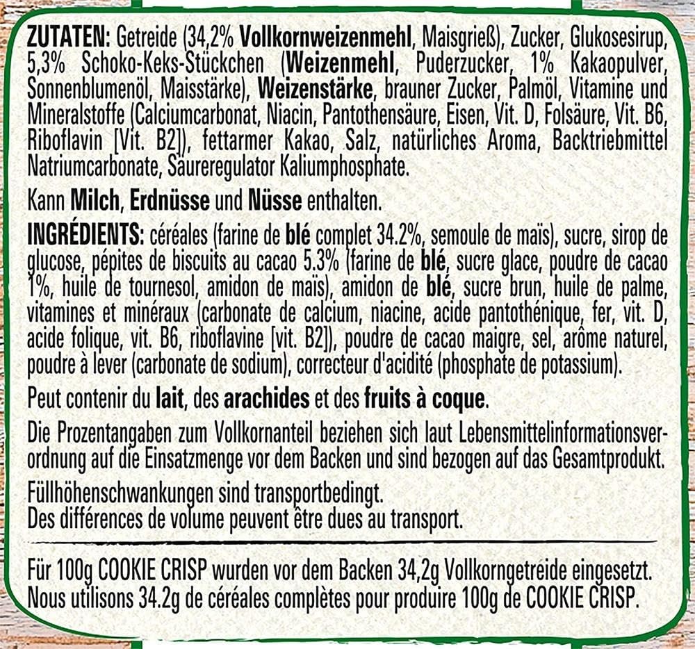 Detalle de Cookie Crisp Cereales, Pack de 6 🍪