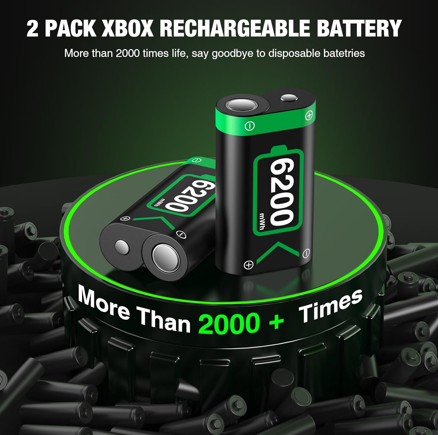 Thumbnail 2 de HELLCOOL Battery Pack Rechargeable 4800mWh for Xbox controllers