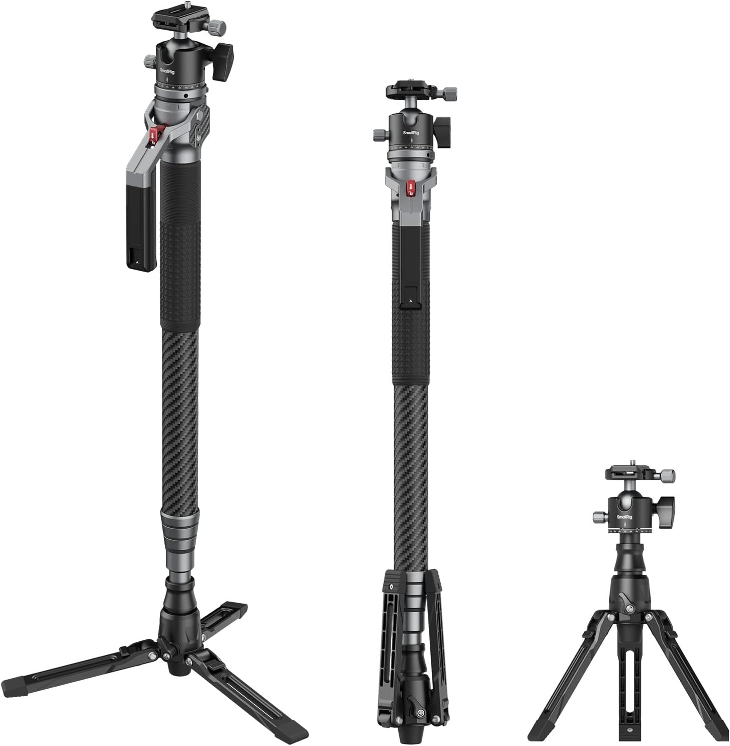 Detalle de SmallRig Monopiede in fibra di carbonio 166,5 cm (65,6") per fotocamera – modello 5564