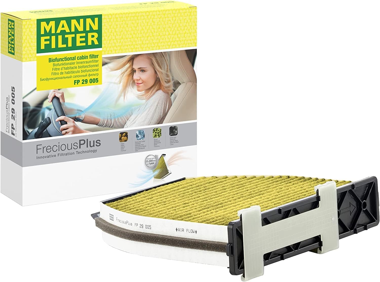 Thumbnail 6 de MANN-FILTER CUK 29 005 Cabin Air Filter with Activated Carbon (Pollen Filter) for Cars and Transporters