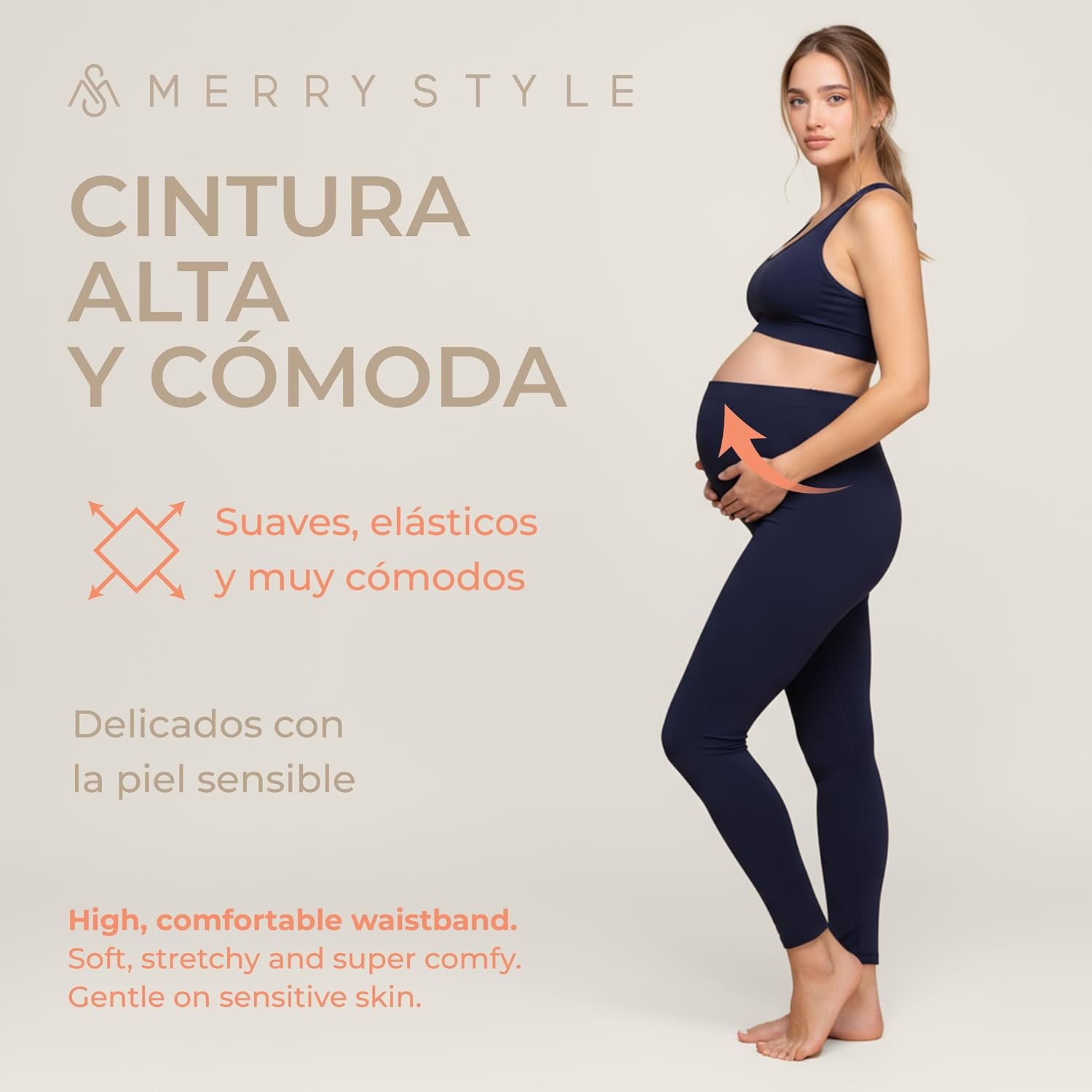 Detalle de Merry Style MS10-297 Leggins premamá cintura alta